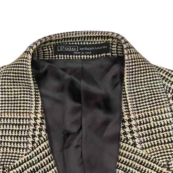 Ralph Lauren Mens Houndstooth Plaid Sportcoat Blazer Jacket 42 R
